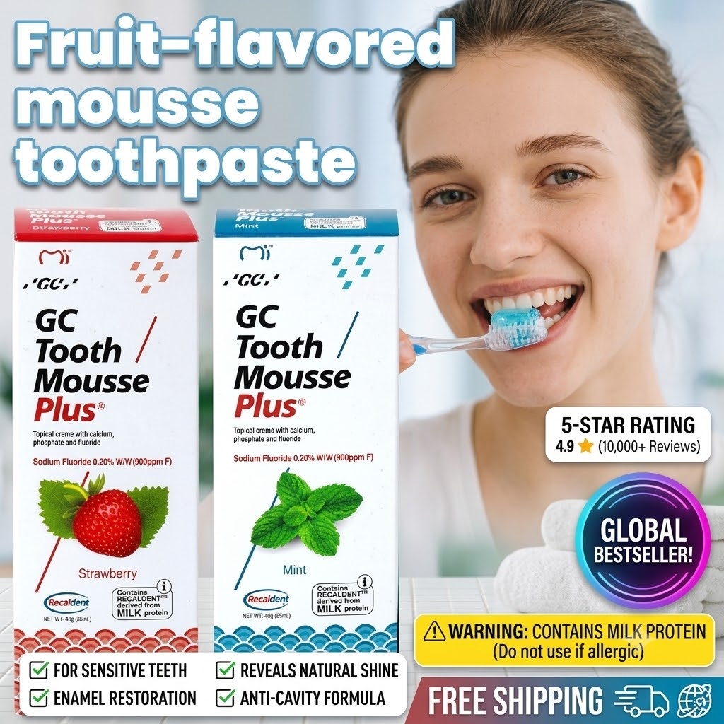 Teeth Whitening Cream - 50g GC Fruchtgeschmack Mousse-Zahnpasta Anti-Karies-Karies-Schutz Zahnaufhellung