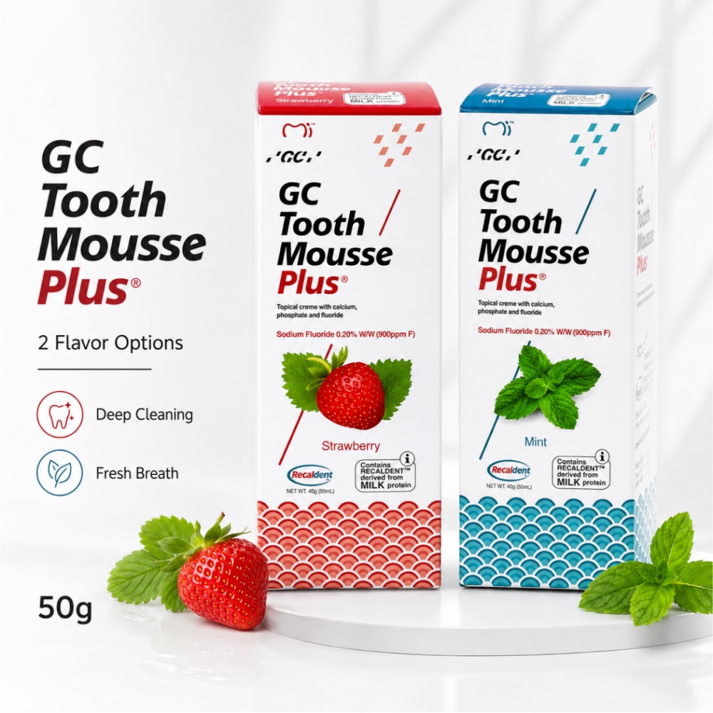 Teeth Whitening Cream - GCTooth Mousse Plus Minze-Erdbeer-Geschmack Tiefenreinigungsschaum Zahnaufhellung