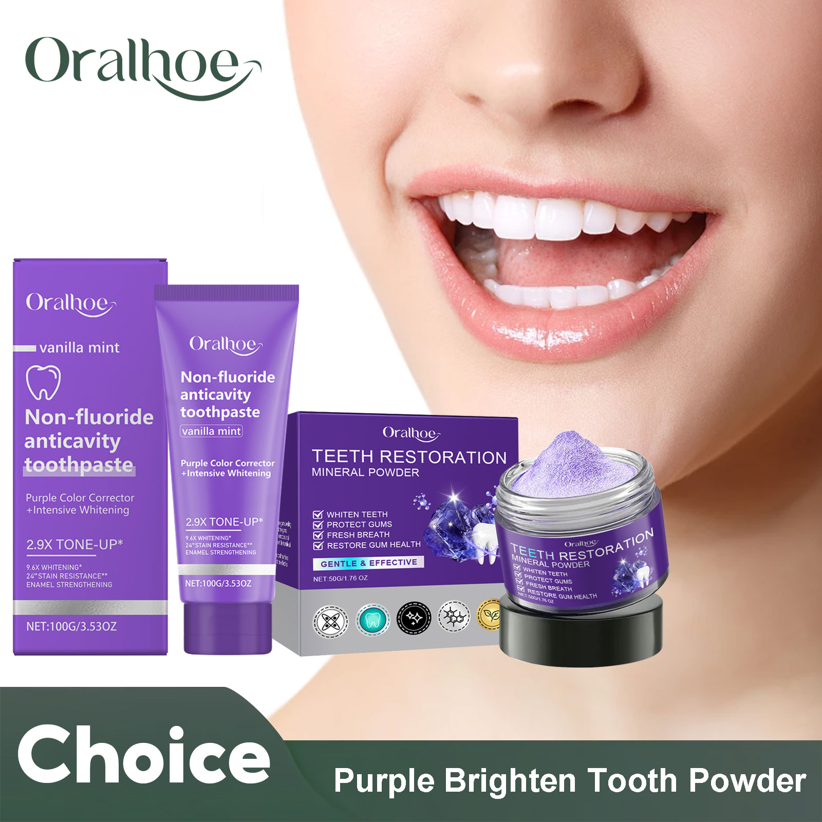 Teeth Whitening Near Me - Teeth Restoration Mineral Powder Teeth Whitening