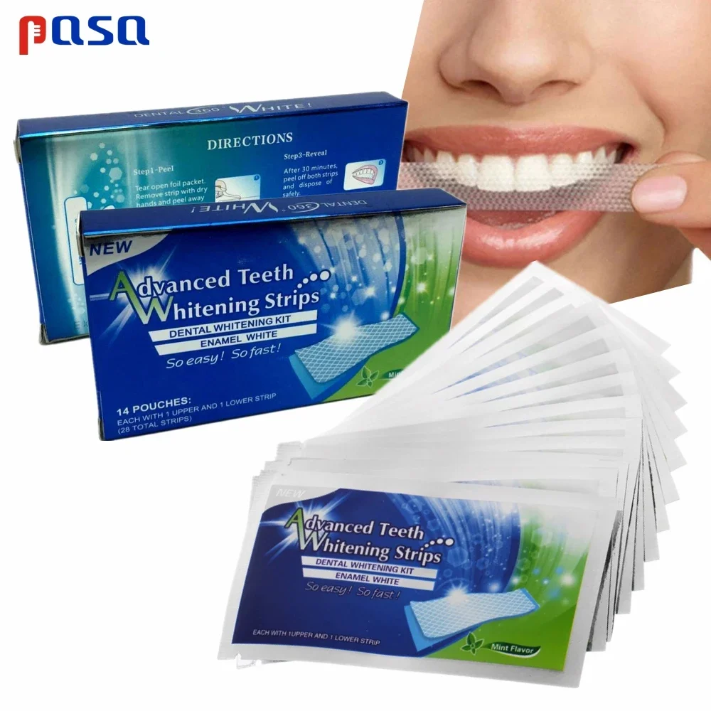 Teeth Whitening Effects - 14/28 stücke 3D Zahnaufhellung Streifen Mit