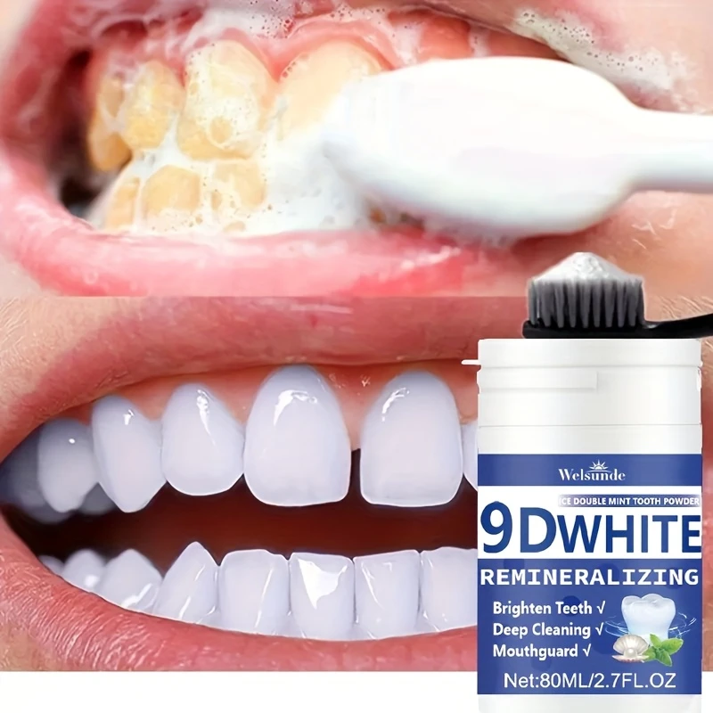 Teeth Whitening Near Me - 9D Weißes Remineralisierendes Hydroxylapatit-Zahnpulver, Zahnaufhellungspulver, Tiefenreinigung,