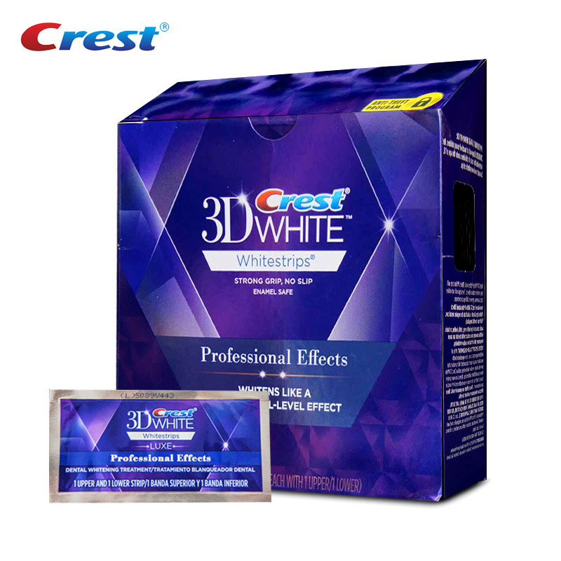 Teeth Whitening Effects - Original Crest 3D Whitestrips Zähne Bleaching