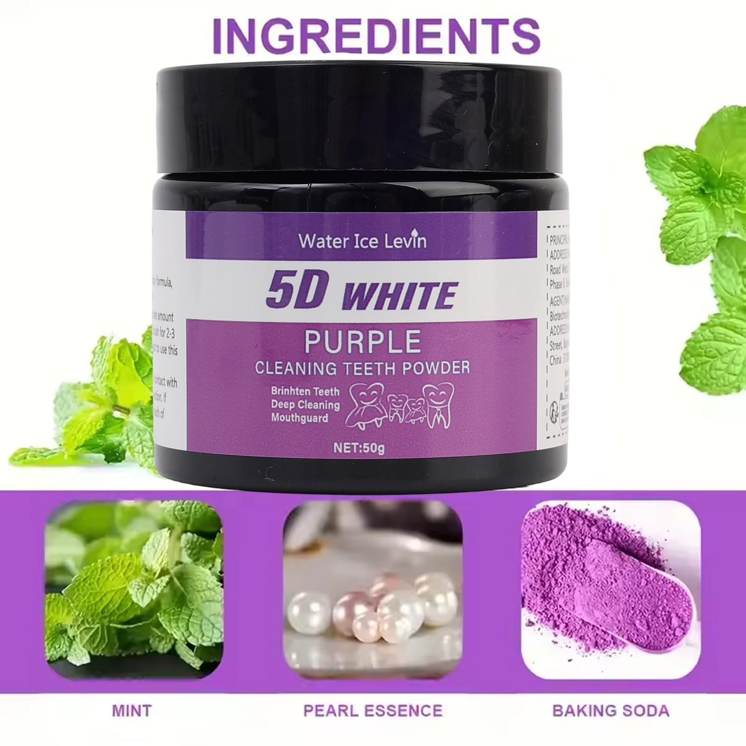 50g/Box Lila Zahnaufhellungspu – Teeth Whitening Oil Pulling Bewertung und Preis