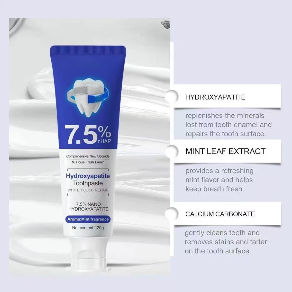 7,5% Nano-Hydroxyapatit Zahnpa – Teeth Whitening Cream Bewertung und Preis