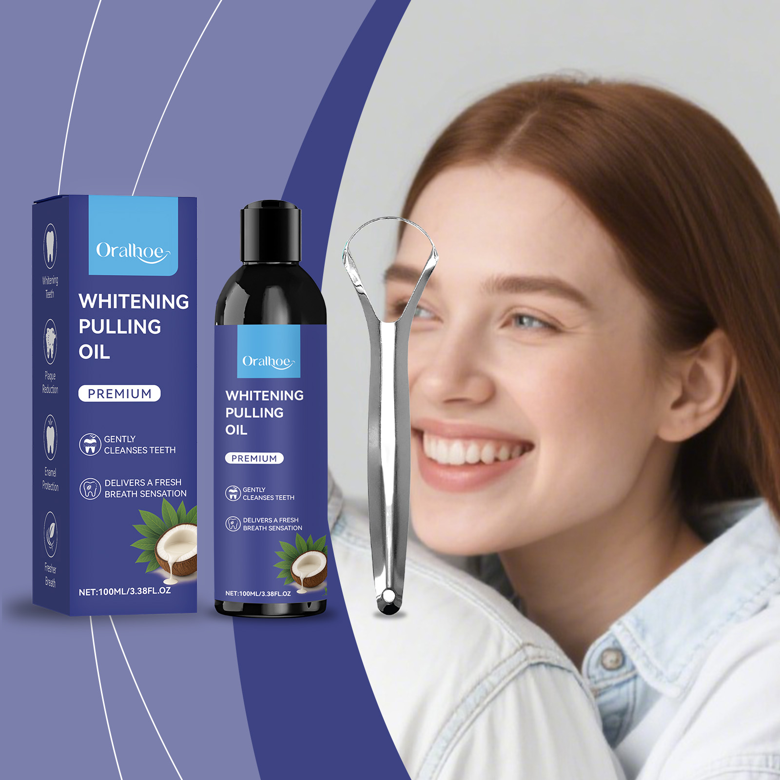 Kokosnuss-Ziehöl mit Zungensch – Teeth Whitening Oil Pulling Bewertung und Preis