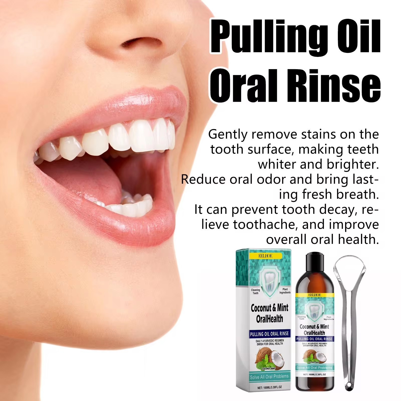 EELHOE Minze Kokosnussöl Ziehe – Teeth Whitening Oil Pulling Bewertung und Preis
