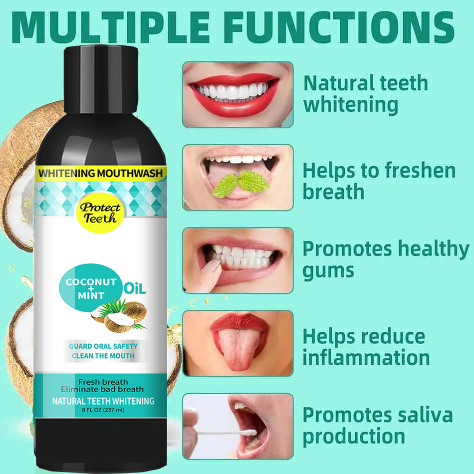237 ml Kokosnuss Minze Ziehen  – Teeth Whitening Oil Pulling Bewertung und Preis